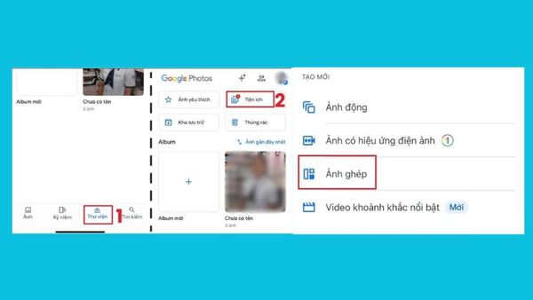 ghép ảnh trên iphone