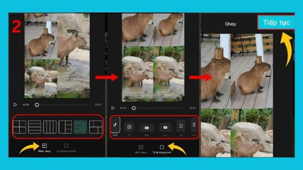 ghép ảnh trên iphone