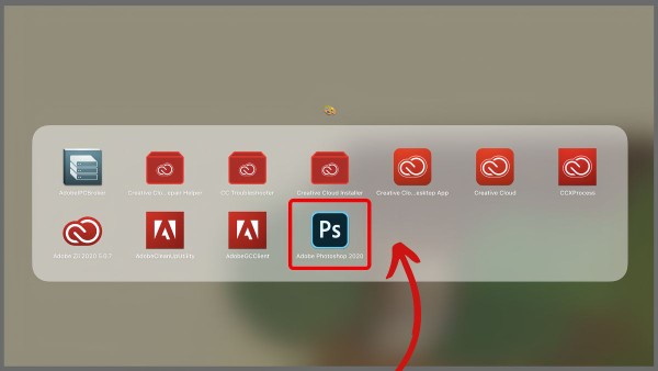 Mở ứng dụng Photoshop