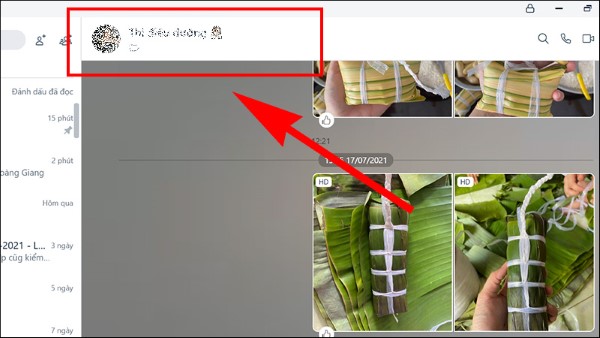 Nhấn vào ảnh đại diện người muốn chia sẻ thông tin