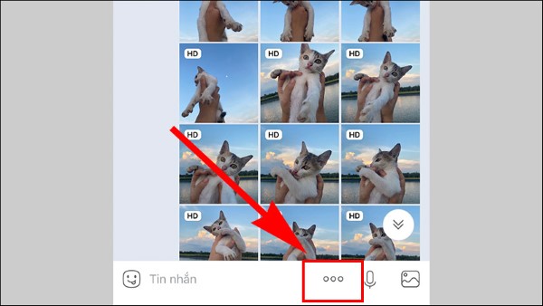 Nhấn vào dấu ba chấm