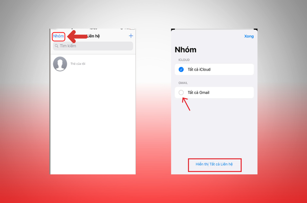 Bấm chọn vào mục Tất cả Gmail