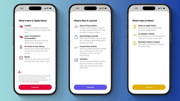 Màn hình “What’s New”