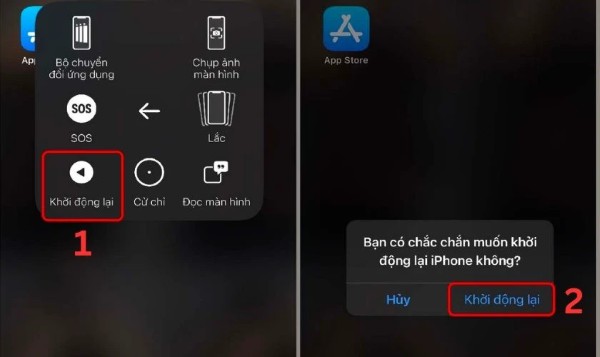 Chọn Khởi động lại