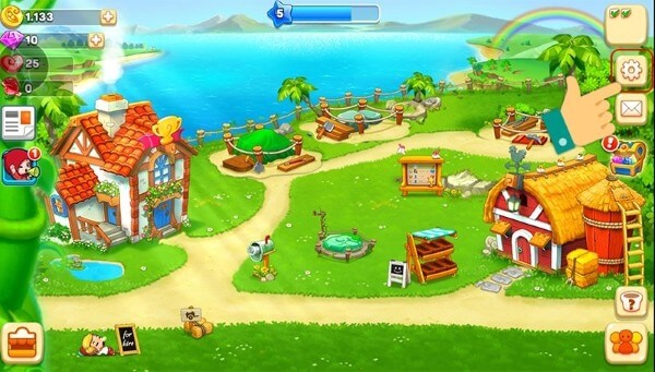 Nhấn biểu tượng cài đặt ở góc phải màn hình