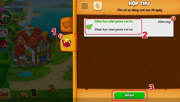 Nhấn vào hộp quà