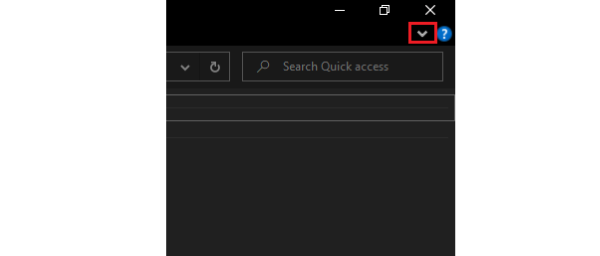 Nhấn nút mũi tên góc trên phải