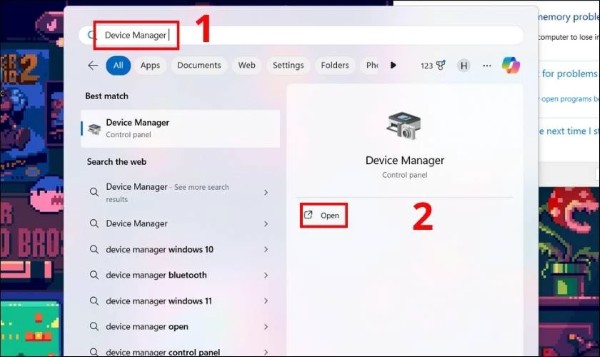 Mở Device Manager