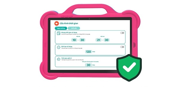 Tính năng quản lý thời gian sử dụng của trẻ