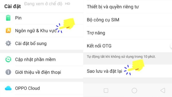 Thử khôi phục cài đặt gốc thiết bị