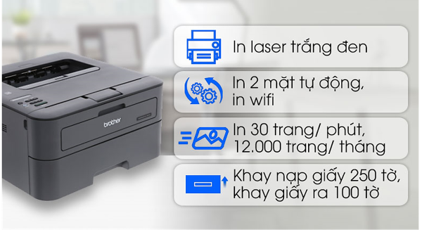 Máy in laser HL-L2366DW Brother