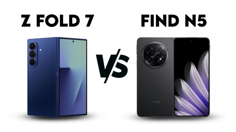 So sánh thiết kế Galaxy Z Fold7 với OPPO Find N5