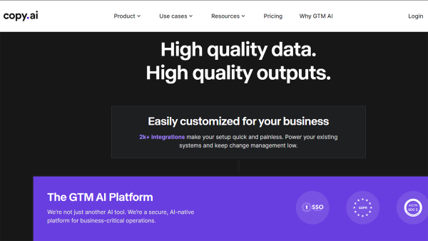 Nền tảng AI Copy.ai 