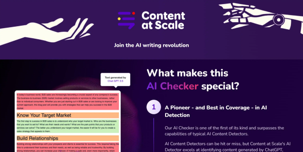 Phần mềm Content at Scale AI Detector