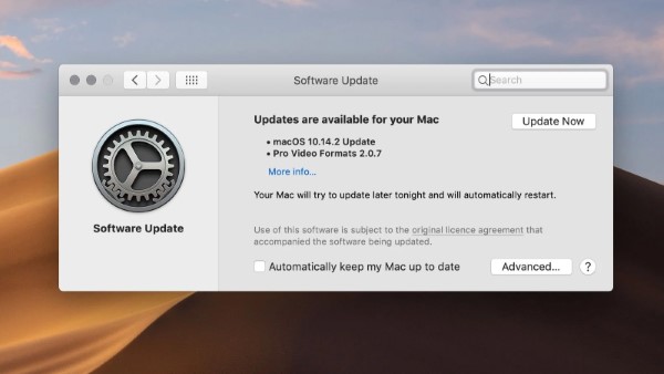 Tiến hành cập nhật hệ điều hành macOS