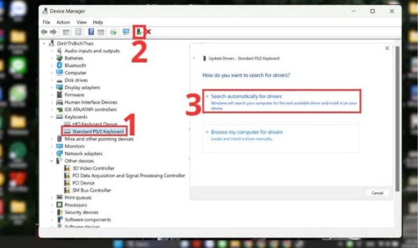 Chọn Search automatically for drivers