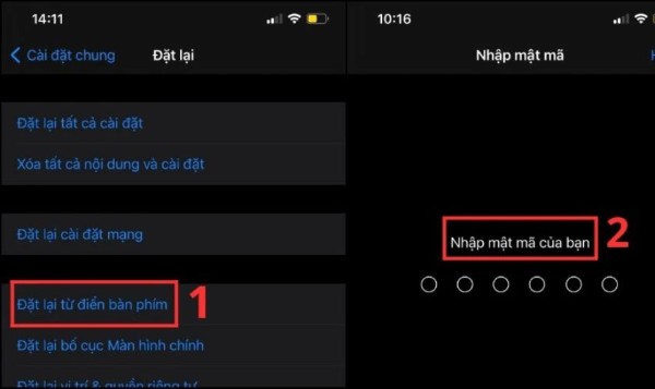 Nhập mật khẩu thiết bị