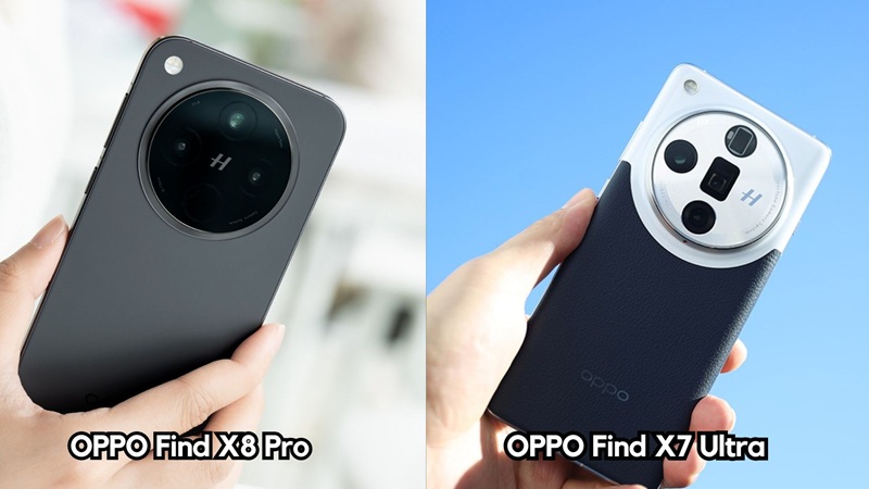 So sánh thiết kế OPPO Find X8 Pro vs OPPO Find X7 Ultra