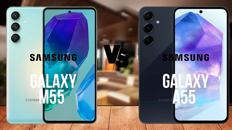 So sánh thiết kế Samsung A55 và M55