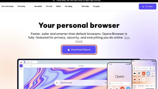 Tải và cài đặt Opera