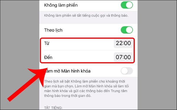tắt chế độ không làm phiền trên iphone