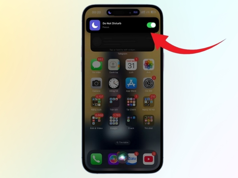 tắt chế độ không làm phiền trên iphone