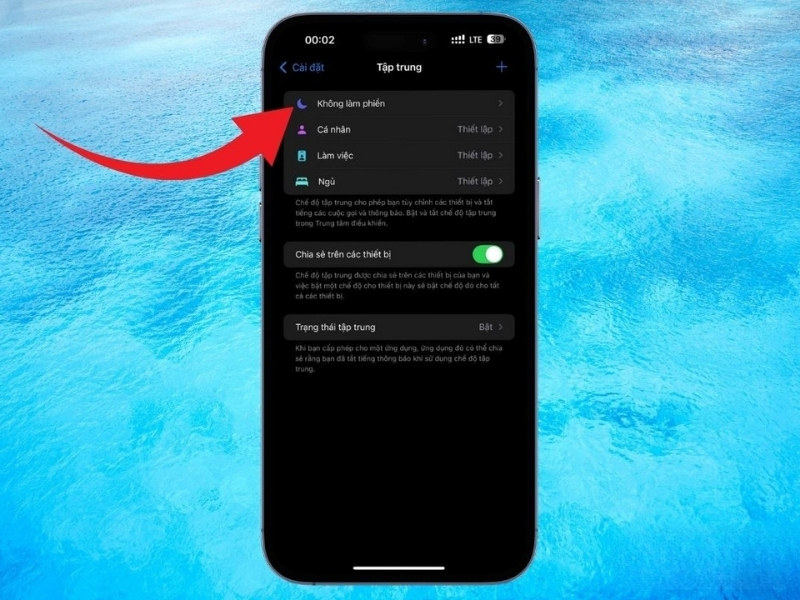 tắt chế độ không làm phiền trên iphone