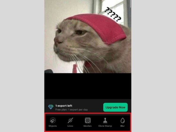 Chọn công cụ “Object Removal”