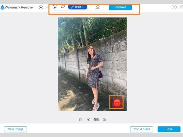 Dùng các công cụ chọn vùng cần xử lý