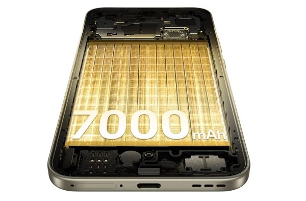 Viên pin dung lượng 7.000 mAh, kết hợp sạc nhanh 80W