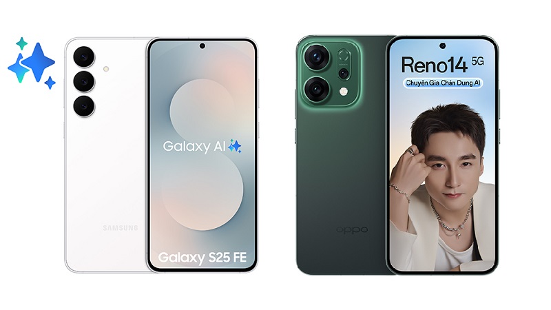 so sánh Samsung Galaxy S25 FE và OPPO Reno14 5G
