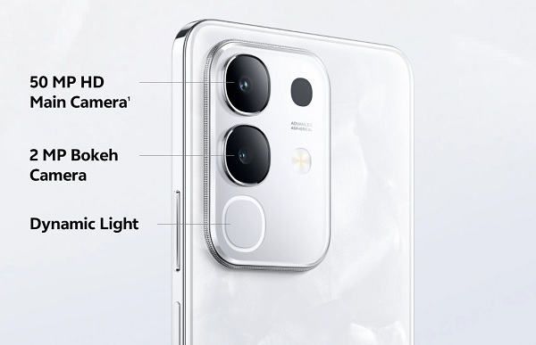 Cụm camera kép 50MP + 2MP ở mặt sau cho ảnh chụp chi tiết