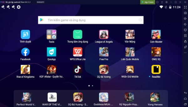 Trình giả lập Android NoxPlayer 