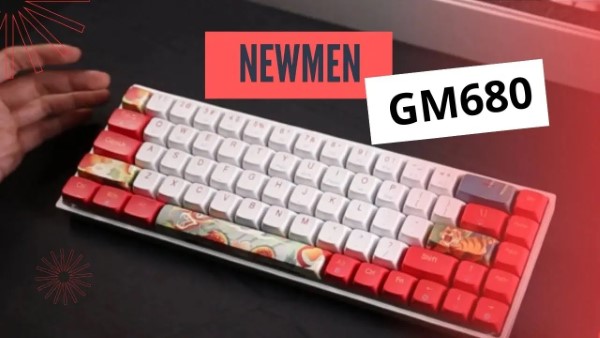 Bàn phím cơ không dây Newmen GM680 Jungle (White Switch)