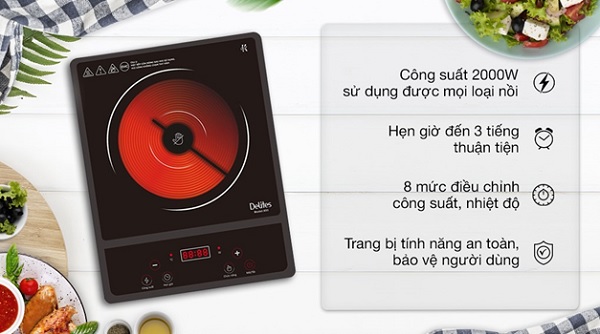 Bếp sử dụng được các loại nồi