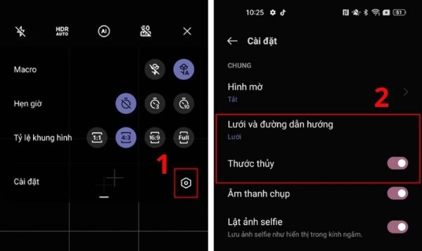 Bật mục Lưới và Thước thủy