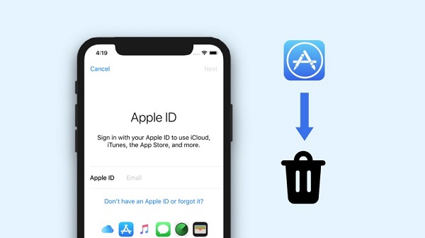 Người dùng có thể đăng xuất, xoá tài khoản Apple ID khi quên mật khẩu