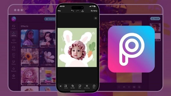 Ứng dụng PicsArt với kho công cụ phong phú và giao diện dễ dùng