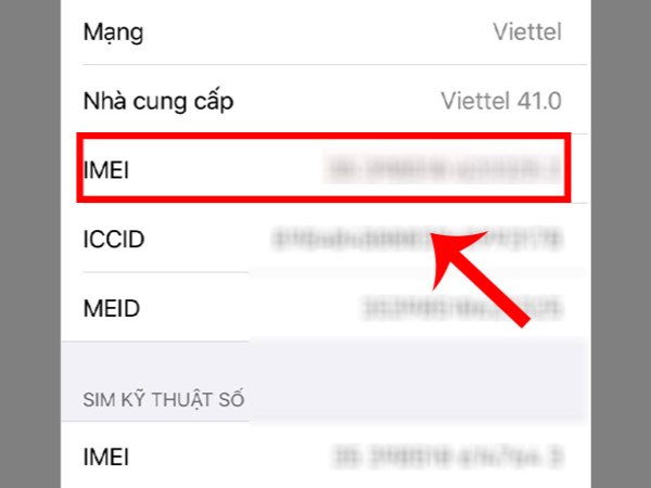 Xem số IMEI