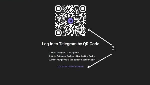 Đăng nhập qua số điện thoại hoặc mã QR