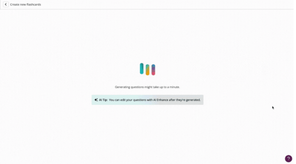  Hệ thống sẽ tự động tạo flashcards
