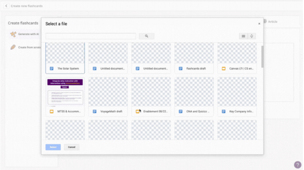 Chọn tải tài liệu từ máy tính hoặc Google Drive