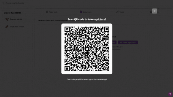 Tiến hành quét mã QR bằng điện thoại