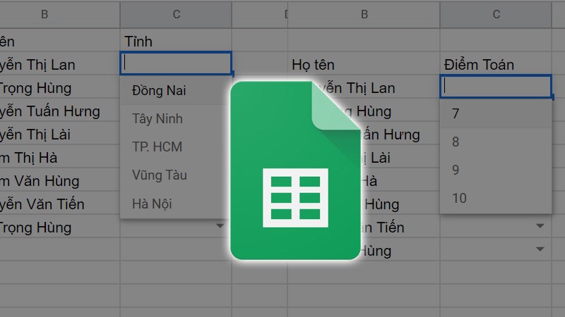 Những lợi ích khi tạo danh sách thả xuống trong Google Sheet 