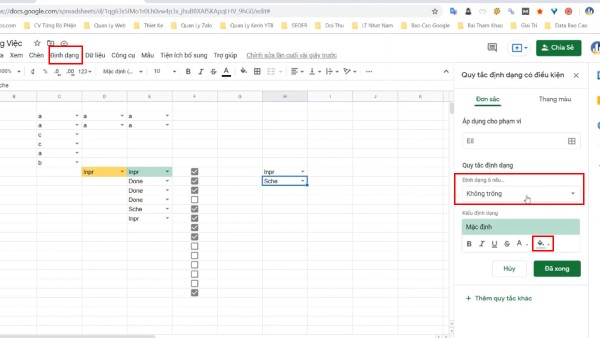 Chọn Định dạng
