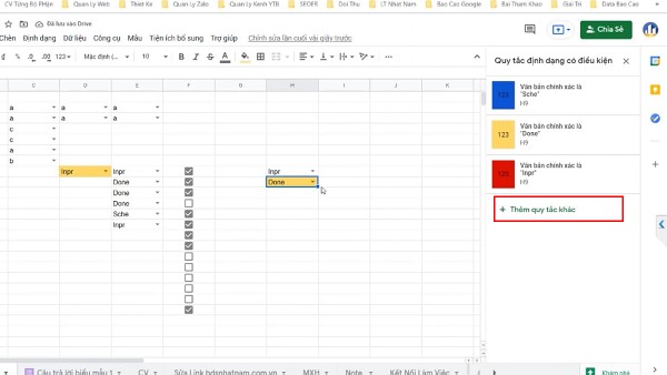 Nhấn chọn Thêm quy tắc khác 