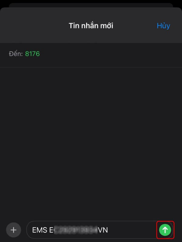 Soạn tin cú pháp: EMS ExxxxxxxxVN gửi 8176