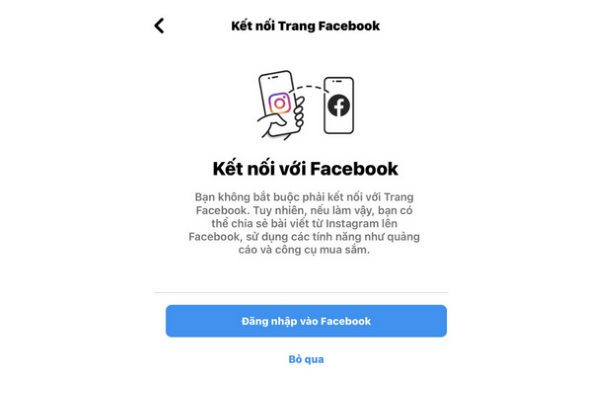Có thể bỏ qua kết nối với Facebook