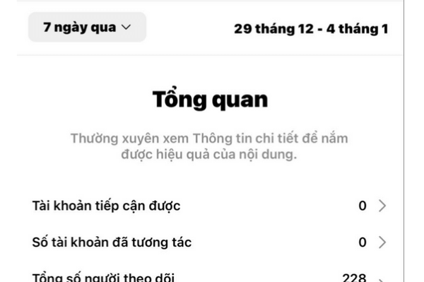 Chọn xem Thông tin chi tiết (Insights)