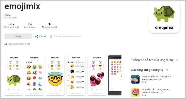 Tải ứng dụng emojimix về máy